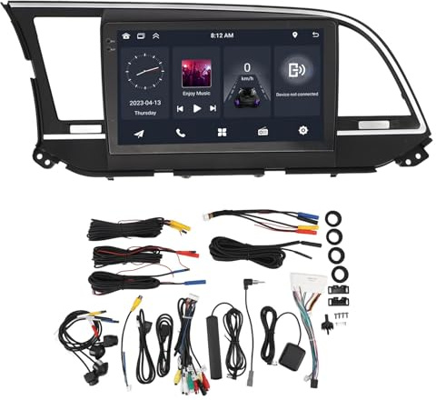 Brilluxa Car Stereo, GPS Navigation Player, Multimedia Radio Compatible with Hyundai Elantra AD 2016-2018, 9 Inch CarPlay Touch Screen, Wireless Car Stereo System