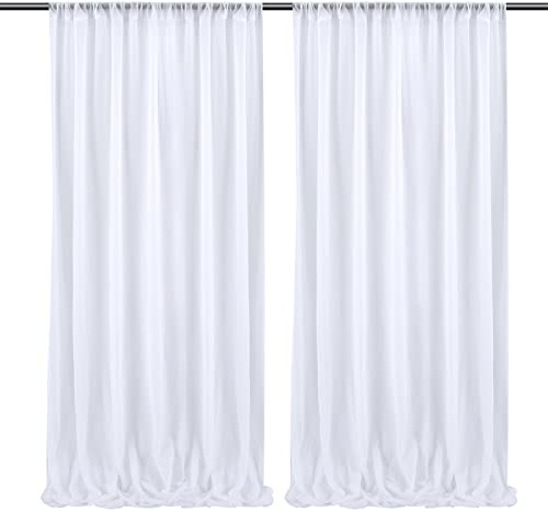 Naroote Rideau de Toile de Fond de Mariage, drapé en Fil élégant pour Décor de Cérémonie Romantique, 1.5x2.15m, pour Fête de Mariage (Narootebcx50o7fag-220330LD0219)
