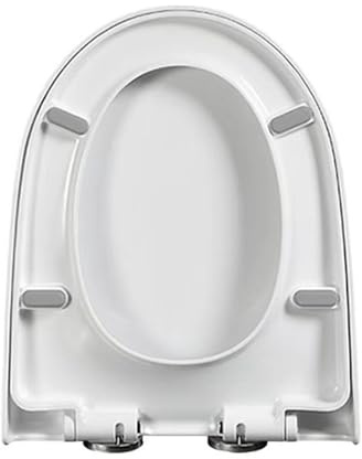 Giural 47x37cm,WC Sitz D Form, Toilettendeckel Mit Absenkautomatik D Form, WC Deckel Softclose Abnehmbar Weiß, Toilettendeckel D Form Klobrille Aus PP