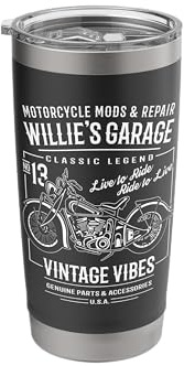Willie's Garage Design per il nome Willie Bicchiere termico in acciaio inox doppia parete