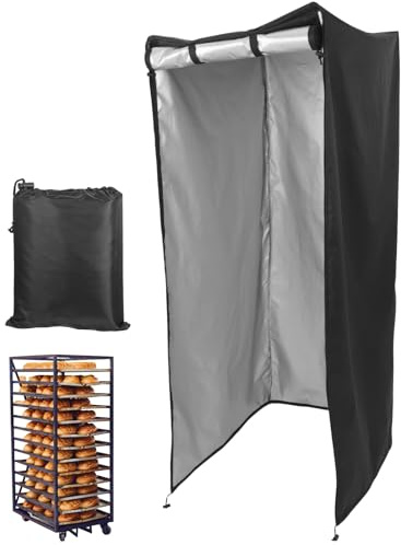 HEALLILY Cubierta para Rejilla para Pan de Tela Oxford Negra, Resistente y Ahorra Espacio, Diseño Rectangular Moderno Adecuado para Cocina y Panadería