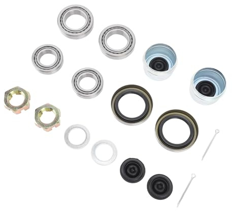 Dioche Kit 3500LB L44610 Kit Cuscinetti Assale per Rimorchio con Bassa rumorosità e Durata - Adatto per Assali per Rimorchio da -/16 a -3/8 - Accessori Completi da 20 Pezzi per Carico da 3500LB