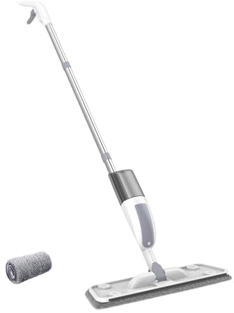 Balai pulvérisateur – Réservoir de Liquide Rechargeable, tête rotative à 360°, de Nettoyage très Absorbant, contrôle Facile de la Pression | Solution pour la Maison, Entretien des planchers de