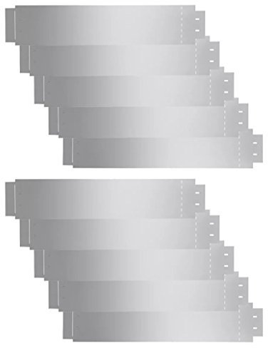 Festnight 10 pcs Bordure de Pelouse Acier Galvanisé 100x20 cm