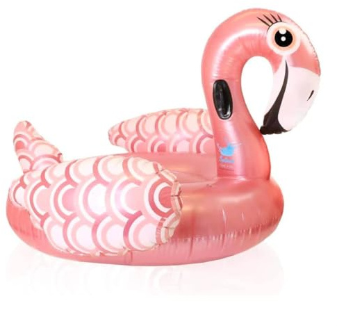 ILOVEFANCYDRESS INFLATABLE FLAMINGO POOL FLOAT POOL LOUNGER BEACH TOY INFLATABLE SWIMMING POOL RAFT - 150X150X90 cm