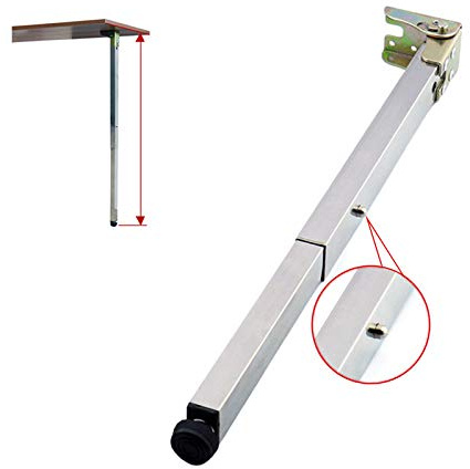 Pieds de Table de Meubles de Bricolage en Acier Inoxydable Réglable,Télescopique Pliable Pieds de Bureau de Bar,pour Tables de Salle À Manger,Armoire,50-130cm,avec Vis (70cm/27.6in)