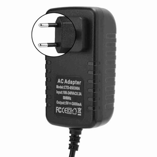 Annadue Fuente de alimentación USB tipo C para 4B 5 V 3 A, fuente de alimentación tipo C, accesorios de ordenador, 100 – 240 V, accesorios para bricolaje (enchufe de la UE)