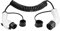 EV + Elektrofahrzeug-Ladekabel - Typ 1 auf Typ 2-3 Meter PHEV Ladekabel - 1-Phase 32A(7,2 kW) Schwarz Spirale- Gratis Tragetasche CE IP55