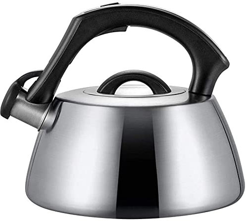 ZHANGDONG Bouilloire INOX Bouilloire sifflante Théière en Fonte Théière en Acier Inoxydable 3L Finition Miroir Poli, chaudière à thé pour la sécurité de l'eau Chaude. Poêles appropri