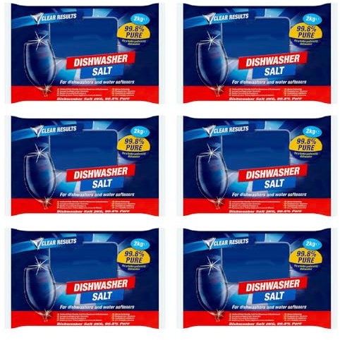 6 x 2kg Dishwasher Salt for Dishwashers and Water Softeners