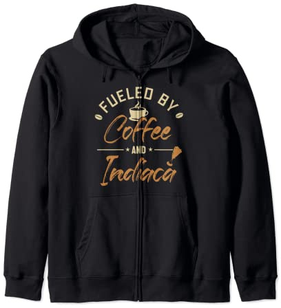 Fueled by Coffee and Indiaca Indiaca Game Ball Peteca Zip Hoodie