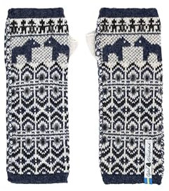 ÖJBRO VANTFABRIK Armstulpen Pulswärmer Damen 100% Merinowolle fingerlose Handschuhe Strick-Stulpen warm weich Armstrumpf aus Schweden