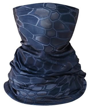 1 Stück Multifunktionstuch Schlauchschal Sonnenschutz Loop Schal Gesichtsmaske Winddicht Bandana Halstuch Eisseidenschal für Outdoor Aktivitäten Reiten Radfahren Motorrad,Marineblauer Schlangendruck