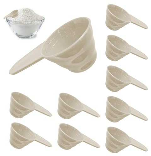 Cuchara de medición de cocina – Cuchara medidora de polipropileno, 8 g, 10 g, 12 g, cucharas medidoras portátiles para hornear en polvo, té, café, especias y polvo fino