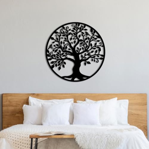 Room Decor - Home Decor - Garden Ornaments - Bedroom Decor - Decorative Home Accessories - Garden Decorations - Living Room Accessories - Wall Decor - Tree of Life with Birds (75x75 cm)