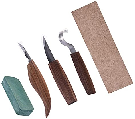 COHEALI Kit Per Intaglio Del Legno Scalpello Per Intaglio Strumenti Per Falegname Manico in Legno Bulino Acciaio Inossidabile Taglio Di Passepartout Incisione
