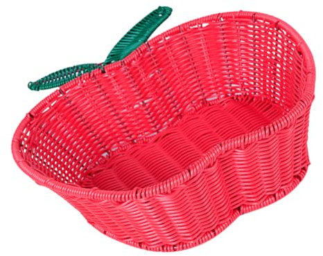 MAGICLULU Geflochtener Obstkorb Aus Stabiles Imitations-rattan Großer Aufbewahrungskorb Für Obst Snacks Haushalt Dekorativer Platzsparender Fruchtbehälter Langlebig Und Vielseitig Einsetzbar