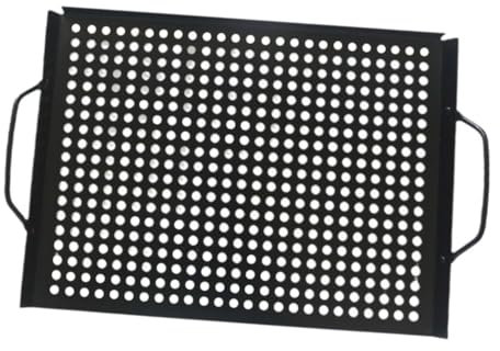 Sartén para Barbacoa Rectangular de Hierro Negro, Portátil y Antiadherente