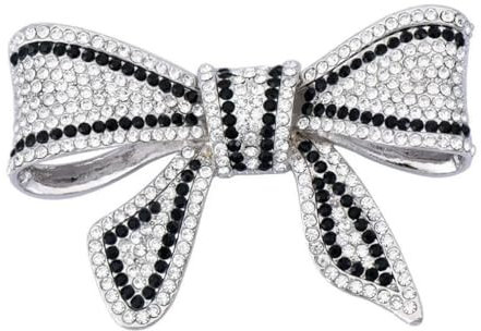 Broche papillon noir blanc pour accessoires de vêtements pour femmes, Métal Acrylique, Zircon cubique