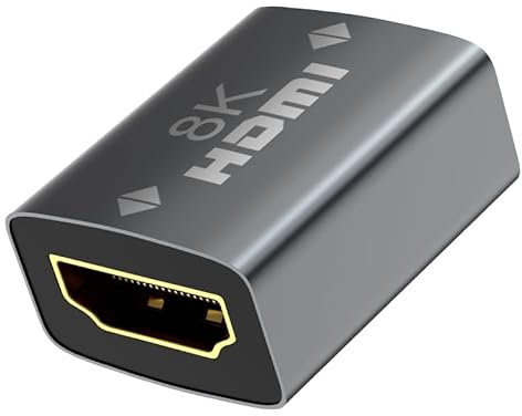 vgggrd Accoppiatore HDMI 8K, Adattatore HDMI Femmina a Femmina Supporto 8K/4K @ 60Hz UHD, Prolunga Cavo HDMI per Laptop, PC, Monitor, Roku TV