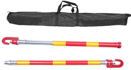 Qussse Barre de remorquage en acier 8T avec amortisseur à ressort pour voiture, sécurité de voiture, mât de remorquage, longueur de remorquage 187 cm