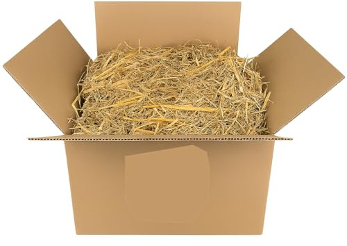 Paille naturelle pour litière 5 kg | Balle de paille de blé pressée | Litière absorbante, isolation thermique, idéale pour lapins, rongeurs, chevaux, poulets et petits animaux