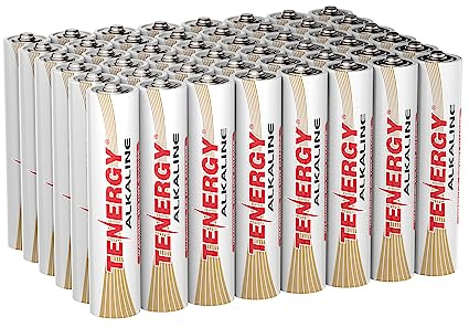 Tenergy 1.5V AAA Batteries, High Performance Alkaline AAA Non-Rechargeable Battery for Clocks, Remotes, Toys & Electronic Devices, 48 Pack