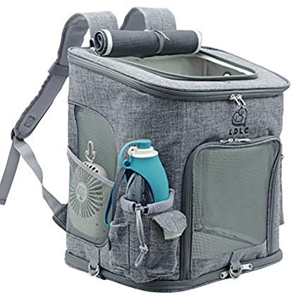 OMEM Rucksack für Haustier Outdoor Hunde rucksäcke für Haustier verstellbare Rucksack für Kleine Hunde und Katzen (Grau)