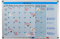 Relaxdays Whiteboard, Wochenplaner, abwischbar, magnetisch, Planungstafel mit Stiftablage, Magnetwand 60 x 90 cm, weiß, 1 Stück