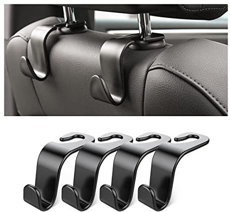 Gancho para asiento de coche, 4 piezas, ganchos para reposacabezas de coche, accesorio interior para reposacabezas, bolsas de mano, monedero, bolsas de compras, botellas de agua