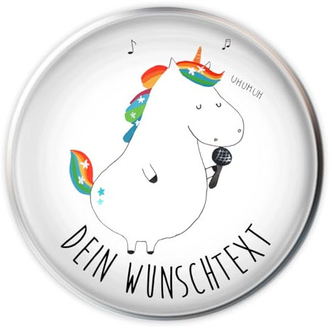 Mr. & Mrs. Panda Abfluss Stopfen Einhorn Sänger - Personalisierte Geschenke, Personalisierung, Unicorn, Stöpsel Waschbeckenstöpsel mit Wunschnamen, Selbst Gestalten, Sängerin, Einhörner, Waschbecken