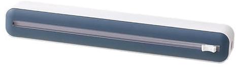 Folpus Dispensador de Film Transparente para Mesa O Refrigerador, Dispensador de Papel de Aluminio para Papel de Aluminio, Papel de Estaño Y Papel para, Azul Blanco, Individual
