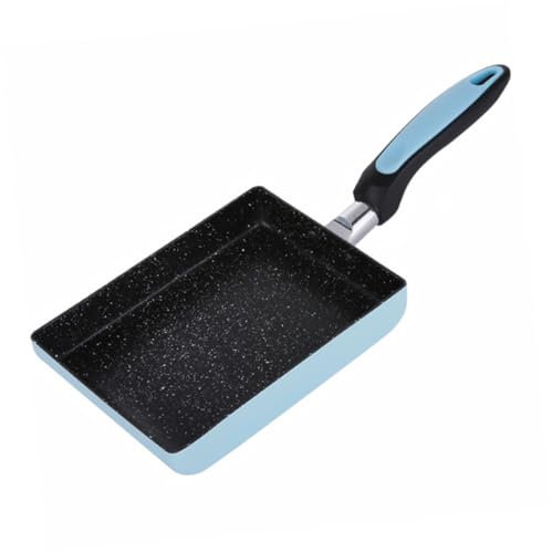 KICHOUSE Sartén Tamagoyaki Antiadherente Cuadrada 16x16 Cm De Piedra Para Inducción, Cocina Portátil, Antiescaldaduras y Fácil Limpieza, Adecuado Para Freír Huevos y Tortillas