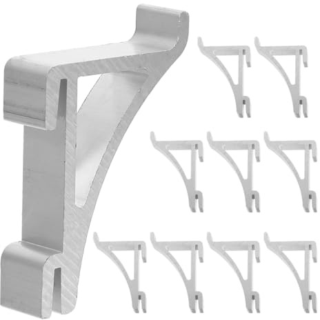 jojofuny 10pcs Fridge Shelf Clips: Aluminum Freezer Hook for Refrigerator Cooler Storage - K-Type Hanger for Kitchen