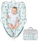 Lilian&Gema Baby Nest Nestchen Baby Komfort und Weichheit, Babynestchen Zweiseitig Babynest Nestchen für Neugeborene mit Aufbewahrungstasche Tragbar, Multifunktionale Kuschelnest Babynest (Grün)