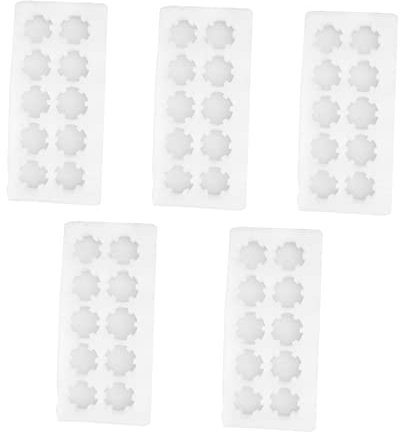 Lurrose Lot De 5 Plateaux à Œufs Antichocs En Laine Perlée Epe Blanche, Support De Stockage Pour Usage Domestique, Protection Sécurisée Pour 10 Œufs Fragiles