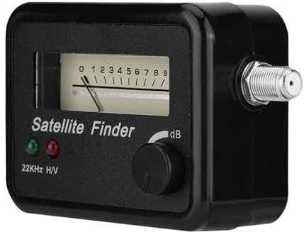 MRSTORY Digital Satellite Finder Professional High Sensitivity Signal Meter for Satellite Dish Alignment White on Black 11 x 6 x 3.5 cm