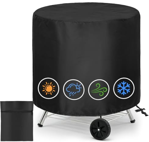 OFFCUP Grillabdeckung Wetterfest 210D Oxford Abdeckhaube 49.5 * 50cm | Wasserdicht Winddicht Schützhülle Abdeckung, Gasgrill Grill UV-Beständiges BBQ Cover für Weber, Enders, Char Broil Serie