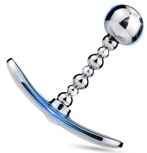 BDSMAGE Analplug Metall Analkugeln Buttplug Analkette mit Anal Beads für Männer und Frauen, Anal Hook Anus Masturbator Sex Toy Sexspielzeug ab 18 für Paare (L)