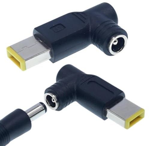 DC-Pluggadapter 240 W Ersättningsadapter till hona rätvinklig | 2-delars strömadapter omvandlare För PC, stationär dator, laptop, hemmakontor, flygplats, affärsresor