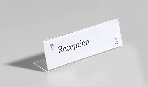 Durable 803119 Boite de 10 Porte-Noms de Table en Acrylique 61 x 210 mm