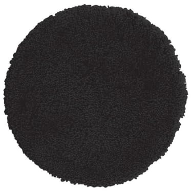 Spirella - Tapis de Bain Rond Microfibre Highland - Antidérapant, Séchage Rapide et Lavable - 100% Polyester Résistant et Durable - Noir - Ø60 cm