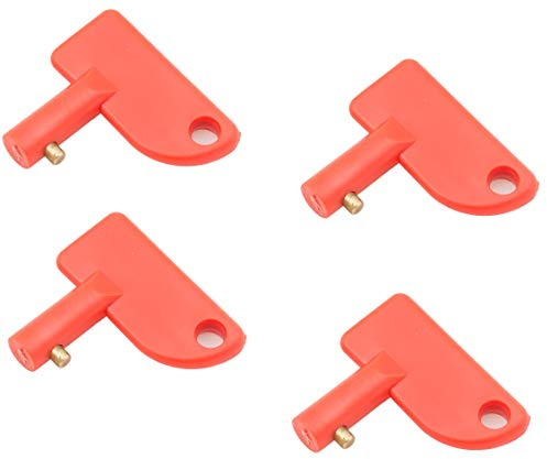 wellenshop 4 Stück Universal Schlüssel Ø 10mm für Batterie-Hauptschalter Batterie-Trennschalter Schalter Trennerschalter Hauptstrom-Schalter Batterietrenner