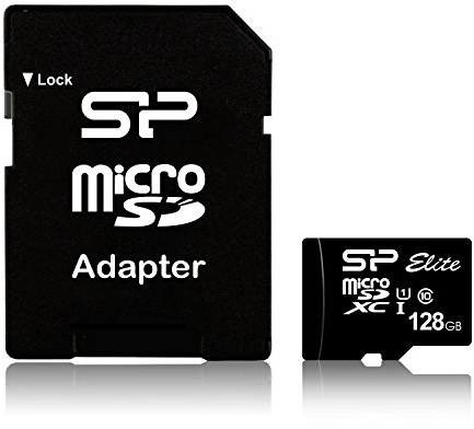 Silicon Power Scheda di memoria MicroSD SDXC UHS-I 128 GB, classe 10, con adattatore, fino a 85 MB/s in lettura