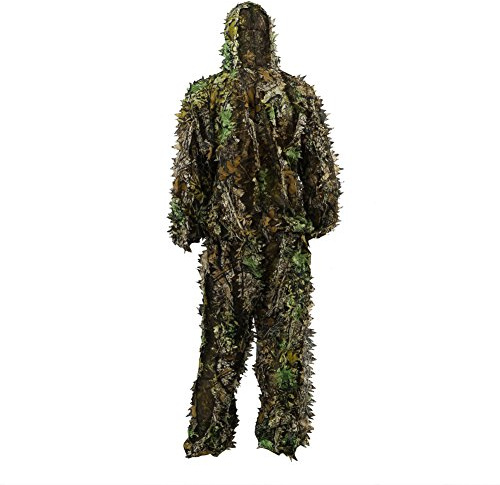 Tenue Camouflage Ghillie Suit 3D Cache de Chasse Photo Animalière Homme | ensemble pour photographe airsoft tactique