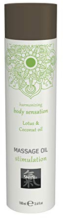 HOT SHIATSU Massage Oil stimulation Lotus & Coconut oil. Massageöl auf Basis natürlicher Öle. Mehr spass & erotik bei der Partnermassage, 106 g