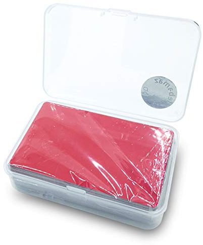 Ebamaz 100 Stück dünn Metall Business Visitenkarten 86X54X0,2mm Aluminium Legierung Plakette für Gravur (3,4 X 2,13X0,01 zoll, Rot, Blanko)