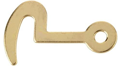 Small Brass Plated Lid/Door Latch Hook Lock | Pack of 4 | Small Box Gate Hook, Eye Latch, Privacy/Security | Trunk, Box, Furniture Hook Latch | VL3-SB