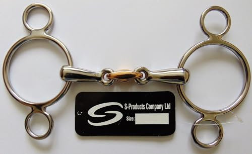 S-Products Morso continuentale a 3 anelli in rame per cavallo olandese 2 GAG (15,2 cm)