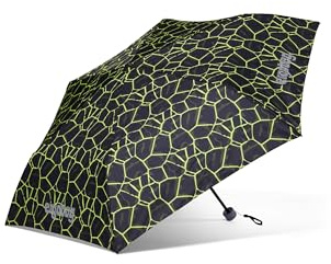 ergobag Regenschirm | Ultraleichter Kinderschirm für die Schultasche mit Tasche, kompakt zusammenfaltbar und mit 90 cm Durchmesser